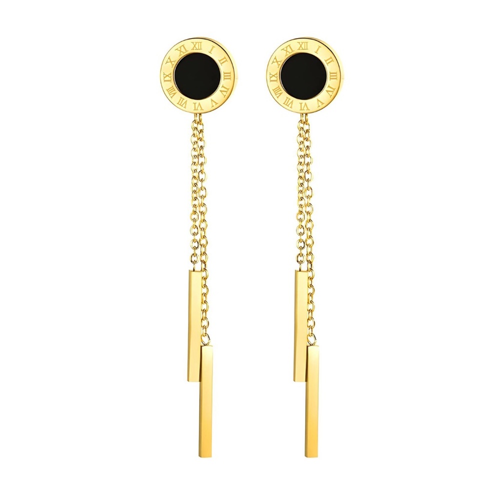 18K GOLD PLATED STAINLESS STEEL EARRINGS, INTENSITY